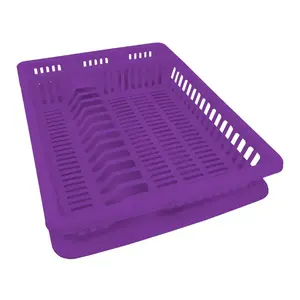 Scolapiatti in plastica viola 12 portatarga 3 scomparti per posate da cucina vassoio 3 posate elettrodomestici - Product Image 3