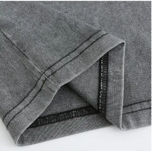 Moda 230gsm algodón Oversize Drop Shoulder suelta camiseta lisa logotipo personalizado algodón lavable camiseta para hombres - Product Image 5