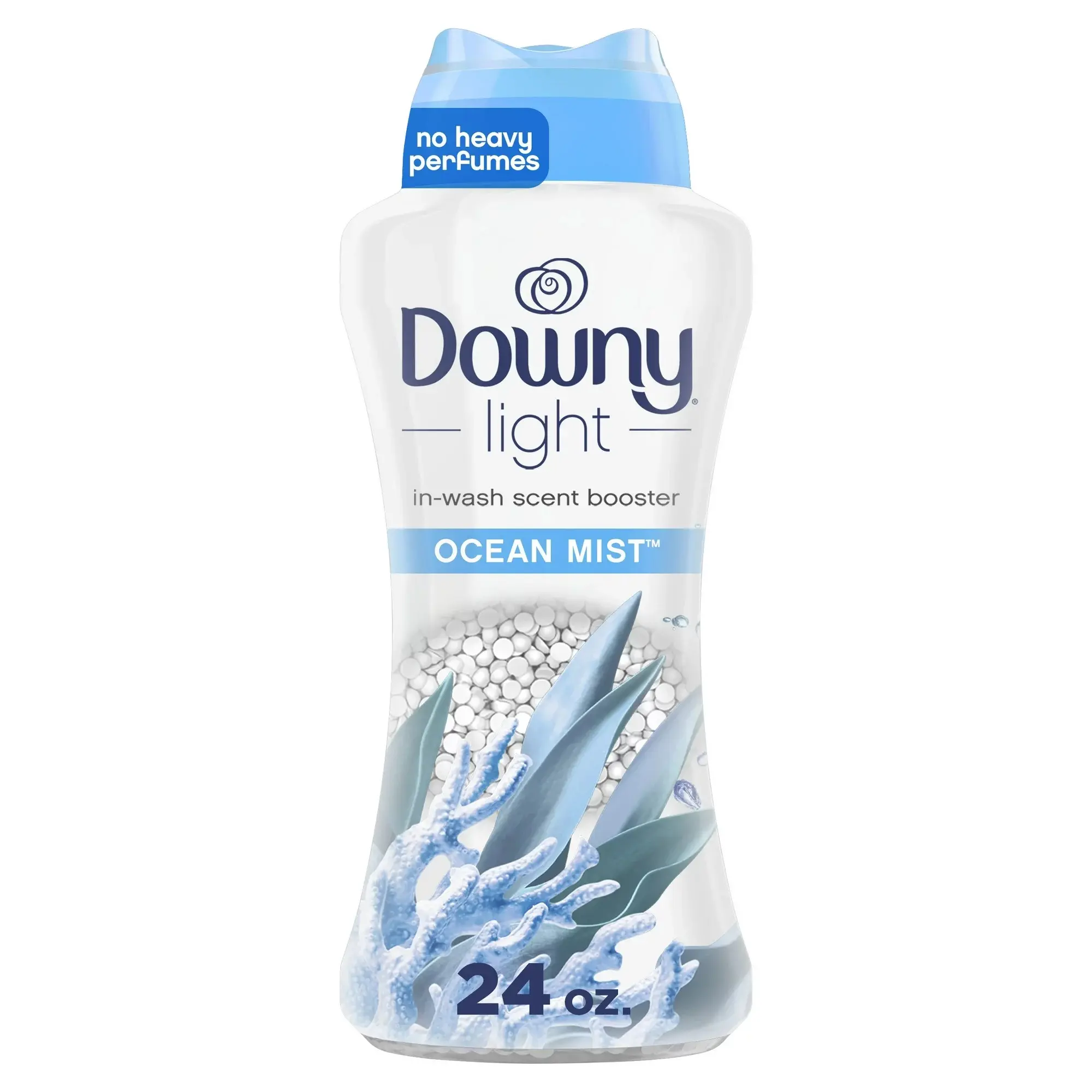 Downy Light Laundry Scent Booster Beads para lavadora, Ocean Mist, 24 oz, sin perfumes pesados