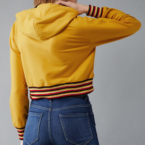 Sudadera Corta Informal de Invierno para Mujer, con Estampado Personalizado en la Parte Delantera, Logotipo, Manga Larga, Felpa, Personalizable, Transpirable - Product Image 2