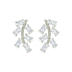 Compre Pendientes de Plata de Ley 925 de Primera Calidad para Mujeres y Niñas, Pendientes de Botón con Corte Marquesa y Princesa, Motivo de Gota de Agua Dorada - Product Image 1