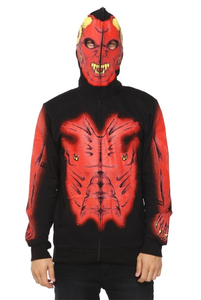 Sweat à capuche zippé personnalisé pour homme, respirant, en coton et polyester 360g avec tricotage, motif uni, automne/hiver - Product Image 2