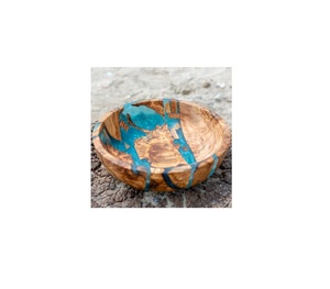 Bol en bois et résine pour la table à manger de mariage, vaisselle de bonne qualité, fabrication artisanale, bol à servir pour le dîner, nouveau design - Product Image 1