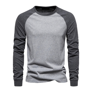 T-shirt Raglan à manches longues pour couleur coton Logo personnalisé Fabricant d'usine OEM Fourniture de vêtements Vente en gros de haute qualité personnalisé - Product Image 2