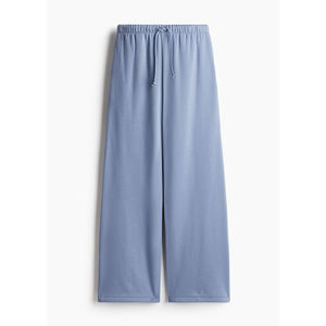 Pantalon de survêtement baggy personnalisé de haute qualité, couleur bleue, ample, avec cordon de serrage, 100% coton, polaire, pantalon de survêtement d'entraînement - Product Image 1