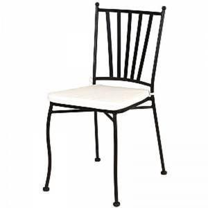 Silla de metal de estilo moderno con diseño compacto que ahorra espacio, aspecto artístico hecho a mano y lujoso atractivo decorativo - Product Image 1