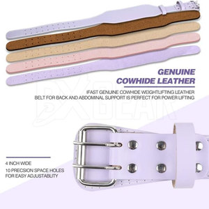 Fitness Gear Levantamiento de pesas Power Belt para entrenamiento de gimnasia y ejercicio de fuerza que ofrece soporte cómodo y ajuste seguro - Product Image 6