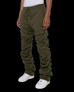 Men's Lightweight Distressed High Waist Custom Flared Stacked Sweatpants with Custom Colors & Logo - Product Image 6