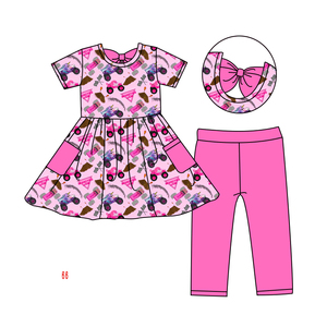 Abbigliamento <span class=keywords><strong>per</strong></span> Bambina in Seta di Latte Rosa con Motivo <span class=keywords><strong>Trattore</strong></span> <span class=keywords><strong>per</strong></span> San Valentino, Giacche con Cerniera all'Ingrosso - Product Image 5
