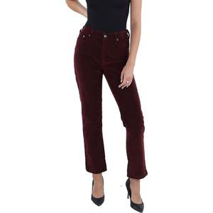AG Jeans Mari Jeans a Vita Alta in Velluto a Coste, Gamba Dritta Slim, Marrone, Casual - Product Image 1