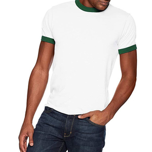 Camisetas Ringer Personalizadas para Hombre con Logotipo Impreso, Camisetas Básicas Ringer de Mezcla de Algodón, Camisetas de Manga Corta - Product Image 2
