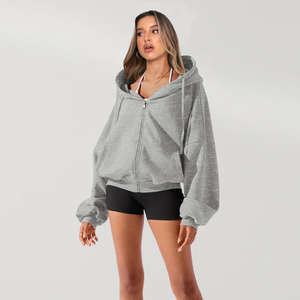 Vente en gros Vêtements de sport légers pour femmes Veste athlétique à capuche avec poches et fermeture éclair pour le yoga, la course à pied, la salle de sport - Product Image 5