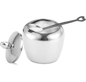 Customized Stainless Steel Sugar & <b>Salt</b> Bowl With Wood Tray Stand Crafts Classic 3 Bowl <b>Set</b> For Coffee Beans And <b>Salt</b> <b>Pepper</b> Use - Product Image 2