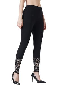 Leggings de sport décontractés pour femmes, respirants, tricotés, taille mi-haute, en coton/fibre de bambou, antibactériens, haute performance - Product Image 3