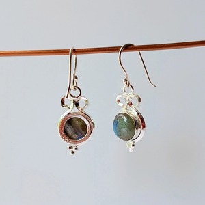 Boucles d'oreilles pendantes en pierres précieuses Labradorite naturelle en argent sterling 925 pour femmes bijoux cadeaux élégants faits à la main - Product Image 4