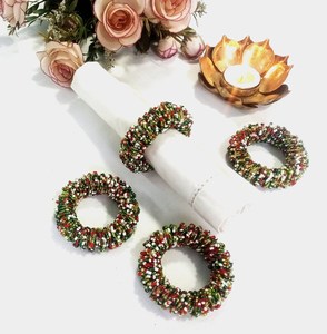 Ronds de serviette, ronds de serviette en rotin, ronds de serviette en osier, décor de table - Product Image 4