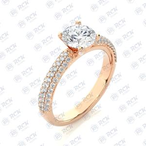 0,90 CTW corte redondo solitario Moissanite anillo mujer aniversario y cumpleaños amor acento regalo para celebraciones - Product Image 4