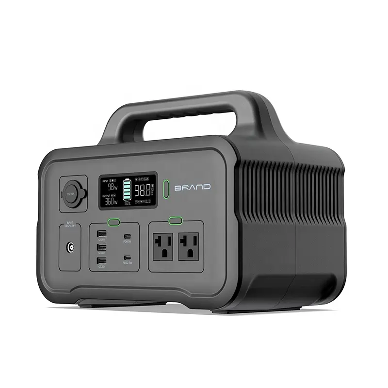 LFPO4 Battery 600W 648Wh Portable Power Station Solar Charging Battery w/ AC/DC Port for Outdoor Camping Emergency Use