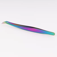 Ensemble de 4 pinces à épiler en acier inoxydable de haute qualité, pinces à cils et à sourcils, pointes antistatiques durables pour une application de maquillage professionnelle