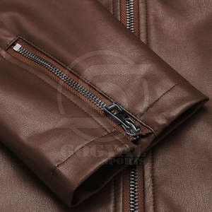 Chaqueta Casual Transpirable de Cuero Vacuno con Cuello Alto y Logotipo Frontal, Chaqueta de Invierno Ligera, Gran Venta - Product Image 4