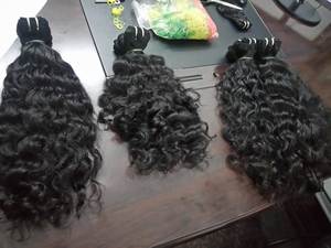 Extensions de cheveux indiens de qualité supérieure, double trame, grade 10A, Remy, vierges, sans perte, en vrac, douces, naturelles, ondulées - Product Image 3