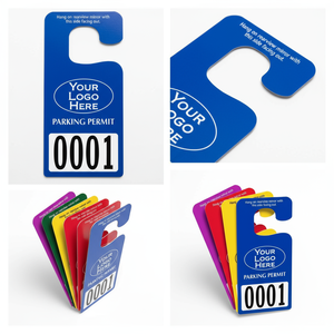 U-Meking <span class=keywords><strong>Permis</strong></span> de stationnement personnalisé Hang Tag-Carte de passage vierge en PVC réutilisable pour rétroviseur de voiture en gros - Product Image 4