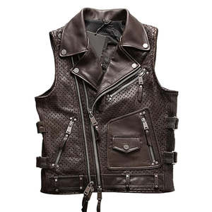 Blouson de moto unisexe en cuir noir coupe-vent à manches longues 2026 – Couleurs personnalisées, logo sur le devant, export en gros, pour adultes - Product Image 6