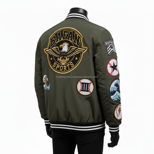 <b>Women</b> Premium 220 GSM Polyester <b>Bomber</b> <b>Jacket</b> Embroidered Patches Custom Logo <b>Varsity</b> Style Streetwear <b>Women</b> Satin <b>Jackets</b> - Product Image 5
