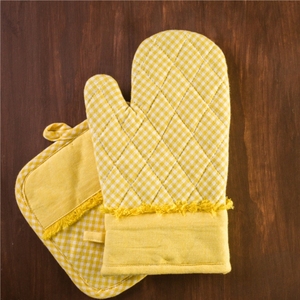 <b>Oven</b> <b>Mitts</b> Check Design Organic Cotton Wholesale <b>Oven</b> Highest Selling <b>Oven</b> <b>Mitt</b> Supplier in India - Product Image 6