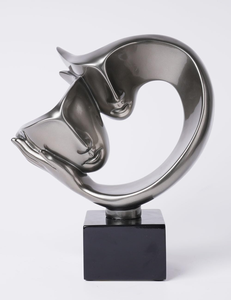 Metal escultura abstracta decoración arte moderno amante estatuilla Mesa Decoración de mesa - Product Image 3