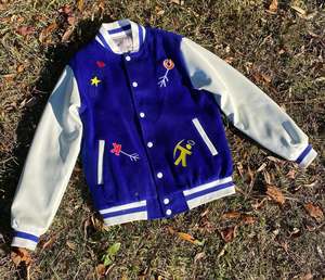 ผู้ผลิต OEM เสื้อแจ็คเก็ตเบสบอล Letterman Varsity คุณภาพสูงสำหรับผู้ชาย ปักลายด้านหน้าตามสั่ง สำหรับฤดูหนาว เป็นมิตรกับสิ่งแวดล้อม สไตล์ไฮสตรีท - Product Image 3