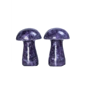 Haute qualité lépidolite Gua Sha corps grattage outil de Massage cristal naturel champignon en gros pour pierre précieuse du visage - Product Image 4