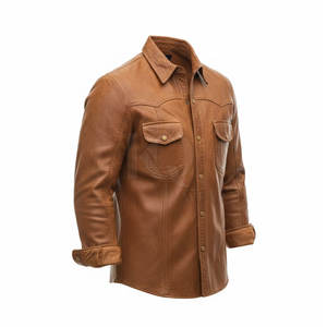 เสื้อเชิ้ตหนังนิ่มพรีเมียมสำหรับผู้ชาย สวมใส่สบาย เนื้อผ้าบางเบา ดีไซน์ทันสมัย เหมาะสำหรับใส่ทำงานประจำวัน - Product Image 2