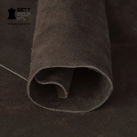 Cuir de vachette pleine fleur vert suédé authentique OEM, 0,7-1,5 mm, matériau de première qualité pour chaussures, ceintures, canapés et ateliers de bricolage