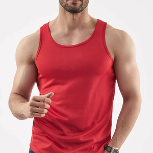Débardeurs et maillots de sport personnalisés pour hommes, 100 % coton respirant, tricotés, style streetwear, 180 g - Product Image 6