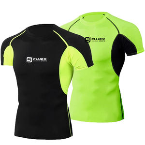 Chemise de compression anti-UV et respirante à manches courtes pour hommes pour MMA Boxe Gym Fitness Jiu Jitsu Sport Training - Product Image 3
