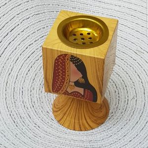 HANDMADE 2025 New Wood Mother of Pearl Bakhoor Burner Ncense Madhkan Burner Arabic Oud Burner for Home Fragrance for Ramadan - Product Image 5