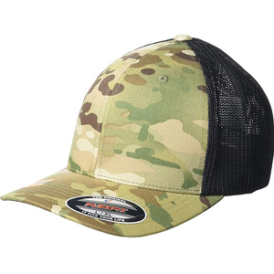 Gorra Trucker de Perfil Medio Precurvada con Logotipo Estampado, Gorra de Caza Unisex de Malla de Camuflaje con Bandera Americana 2026 - Product Image 5