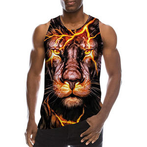 Débardeur décontracté en polyester pour hommes, séchage rapide, taille XL avec impression décorative - Product Image 1