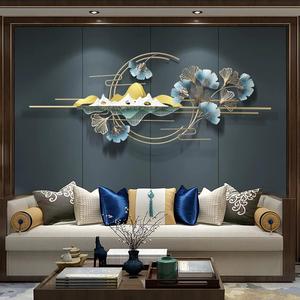 Nouvelles décorations murales en métal en forme de feuilles de Ginkgo, art mural créatif, art mural moderne pour salon, chambre à coucher, bureau, hôtel, restaurant - Product Image 1