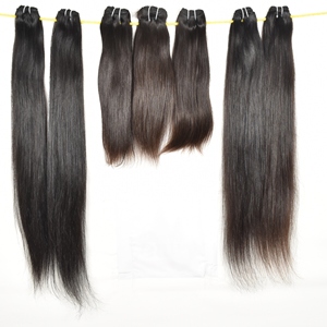 Temple Indian Straight bundle procesamiento ninguno al por mayor máquina alineada con cutícula doble trama extensiones de cabello humano de onda profunda - Product Image 2