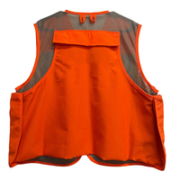 Veste de chasse sans manches unisexe orange personnalisable, très vendue, résistante à l'eau, en polyester/coton avec doublure en nylon, pour adultes