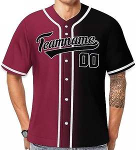 Camiseta de béisbol con botones personalizada para hombres, jóvenes y niños, uniformes deportivos transpirables de Ciudad de fútbol con diseño impreso/cosido - Product Image 2