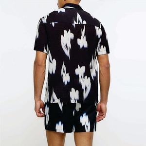 เสื้อฮาวายแขนสั้นสำหรับผู้ชาย, เสื้อฮาวายแฟชั่นสำหรับผู้ชายเสื้อโพลีเอสเตอร์ผ้าฝ้ายระบายอากาศใส่ตามท้องถนน - Product Image 4