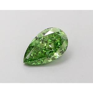 Diamant de laboratoire vert vif fantaisie VS1 de 0,35 ct en forme de poire - Product Image 1