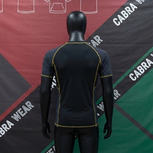 Rashguard de grappling personnalisé à compression extensible dans les 4 sens, demi-manches, respirant, écologique, séchage rapide, en spandex/polyester, pour hommes, OEM - Product Image 6