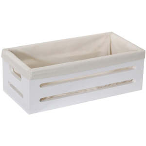 Wooden <b>Storage</b> Bin with Fabric Lining Solid Wood Closet Organizer Box Removable Linen Liner with Handles for <b>Wardrobe</b> Shelf Draw - Product Image 2