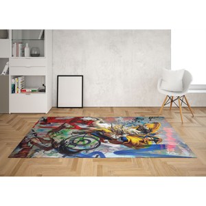 Grand tapis, tapis populaire, tapis de décoration de bureau, cadeau pour lui, tapis Banksy, tapis fin non tissé - Product Image 2