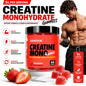 Gummies de créatine monohydrate certifiées GMP à marque privée, 5g de puissance, sans sucre, véganes, pour la <span class=keywords><strong>musculation</strong></span> - Product Image 1