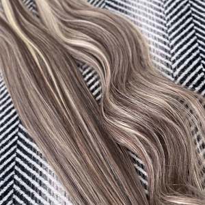 สำหรับผมต่อ Genius Weft เกรด 12A ผมแท้ยุโรปแบบเรมี่ ตรง สีบาลายาจ น้ำตาลประกายเทา บลอนด์มุก นุ่มสลวย - Product Image 6